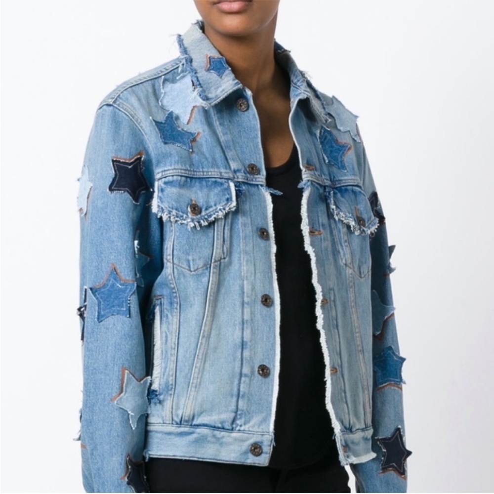 Faith connection stars denim jacket L